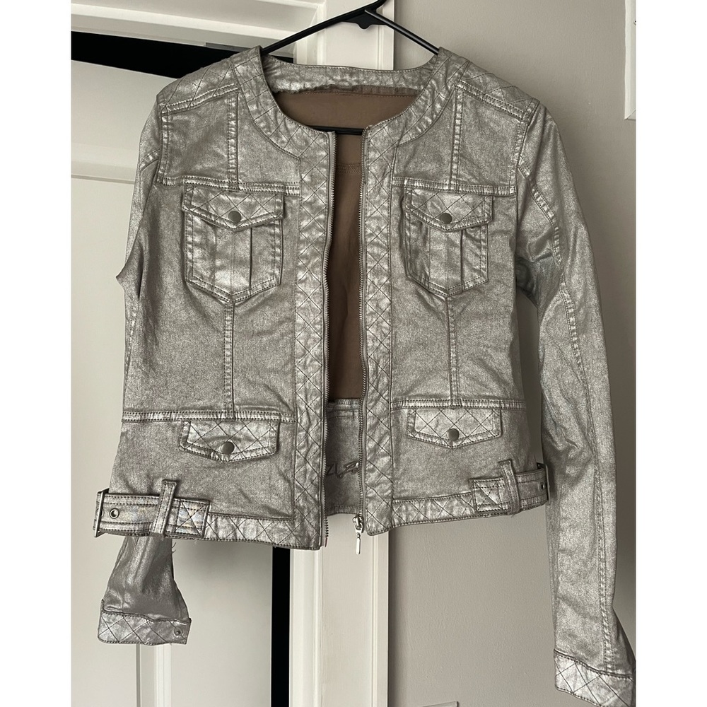 Metallic moto jacket, never have been worn
